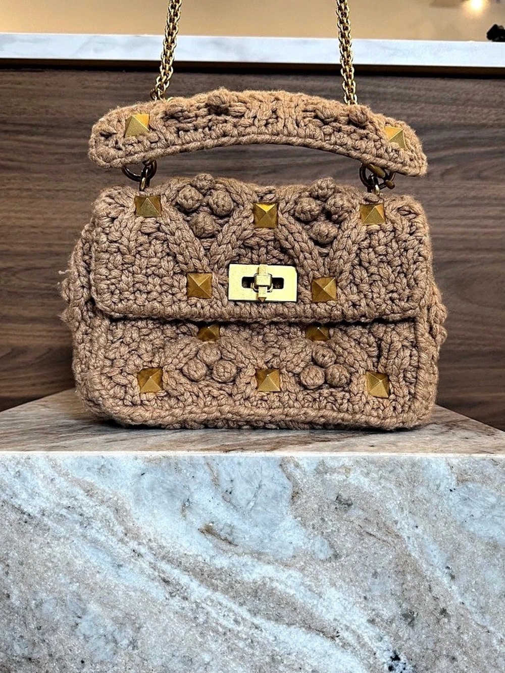 Valentino cashmere mini Roman stud Like New